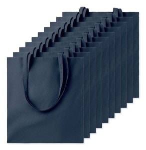 Pak van 10 GiftRetail MO9268 - COTTONEL COLOUR + Katoenen boodschappentas