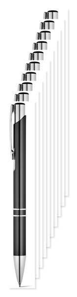 Aluminium balpen met clip