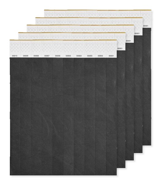 Pack of 50 GiftRetail MO8942 - Durable Tyvek Event Wristbands - Pack of 10