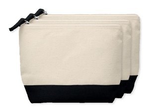 Pak van 30 GiftRetail MO9815 - KLEUREN 2-Kleurige katoenen toilettas