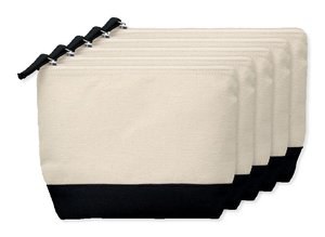 Pak van 50 GiftRetail MO9815 - KLEUREN 2-Kleurige katoenen toilettas