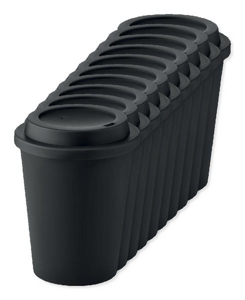 Pak van 100 GiftRetail MO6582 - NOLA Dubbelwandige beker PP 300 ml