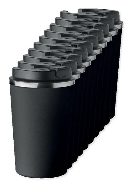 Pak van 10 GiftRetail MO6276 - BRACE Dubbelwandige drinkbeker