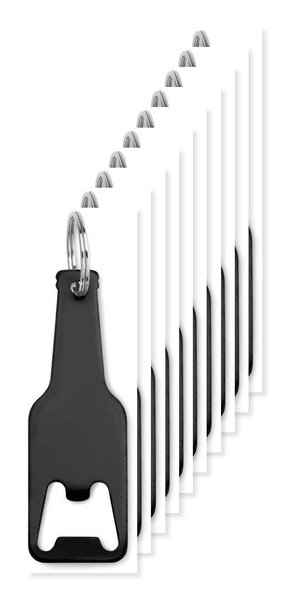 Pak van 100 GiftRetail MO9247 - BOTELIA Aluminium sleutelhanger fles