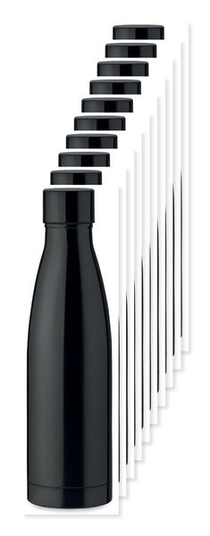 Pak van 10 GiftRetail MO9812 - BELO BOTTLE Dubbelwandige drinkfles 500 ml