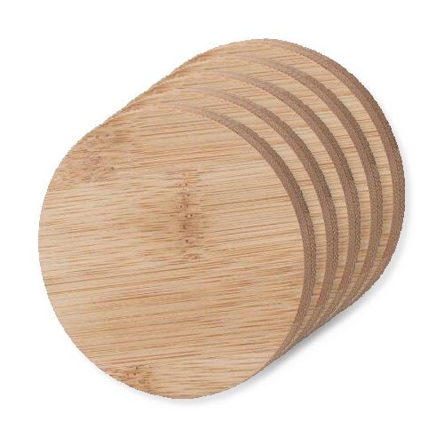 Kleine spiegel met bamboe houten lijst CRIM