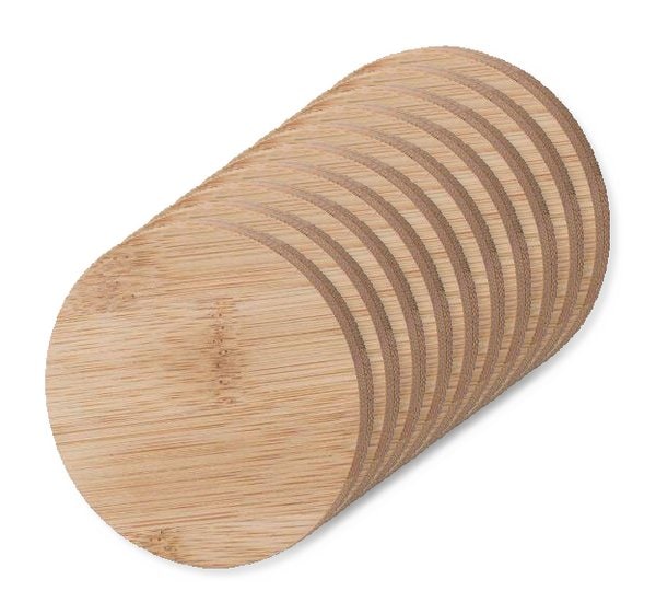Kleine spiegel met bamboe houten lijst CRIM