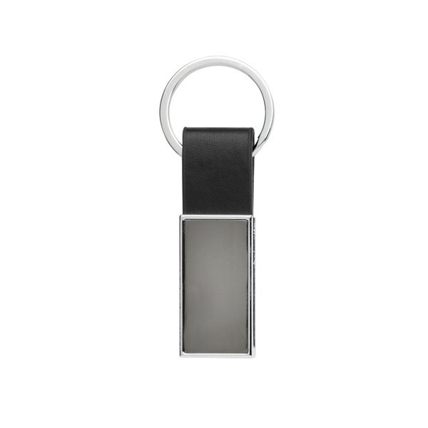 Luxe PU sleutelhanger RCS gerecycled zinc alloy