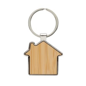 XD Collection P191.69 - RCS huissleutelhanger van gerecycled zinc alloy met bamboe