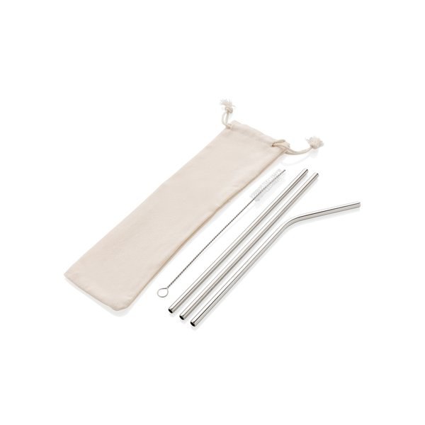 XD Collection P269.57 - Herbruikbare 3 delige set RVS rietjes