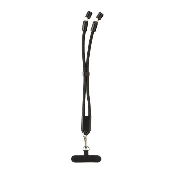 XD Collection P302.57 - LoopAmp RCS rPET verstelbare telefoonarmband 60W kabel