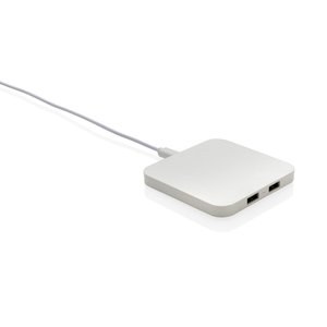 XD Collection P308.46 - RCS gerecycled plastic 10W draadloos oplader met USB-poorten