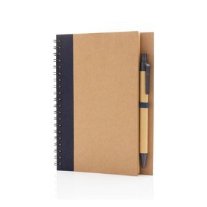 XD Collection P774.26 - Kraft spiraal notitieboekje met pen