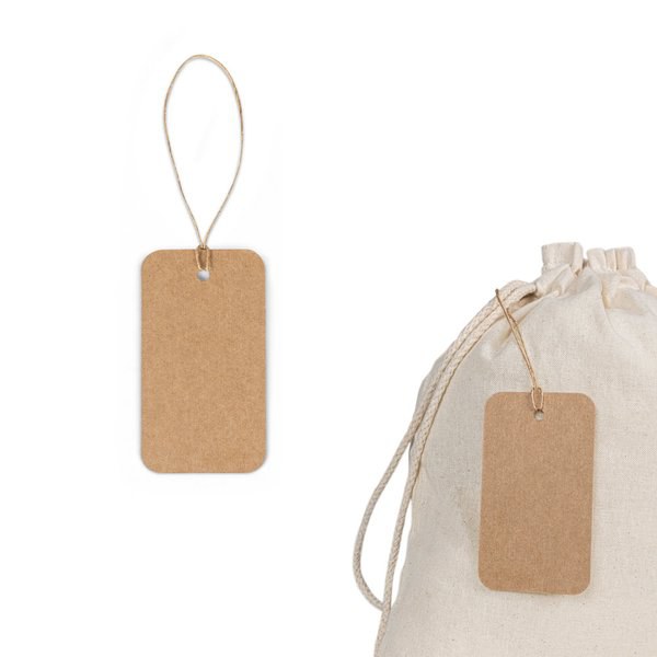 Rechthoekig etiket gemaakt van 100% gerecycled papier (700 g/m²) - Egotier 93671